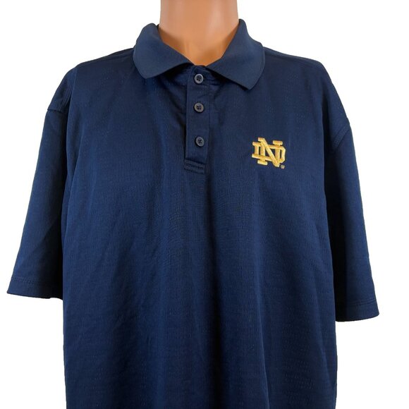 Adidas Notre Dame Polo Shirt Mens Size 2XL Fighting Irish Performance College - Picture 1 of 5